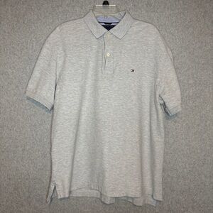 Tommy‎ Hilfiger Heather Gray Men’s Polo Shirt Classic Style Size Large